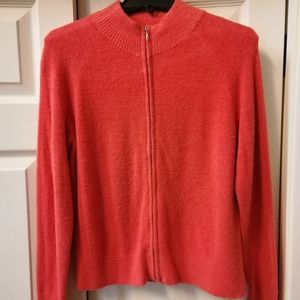 Evie Zippered Cardigan Sweater Size L